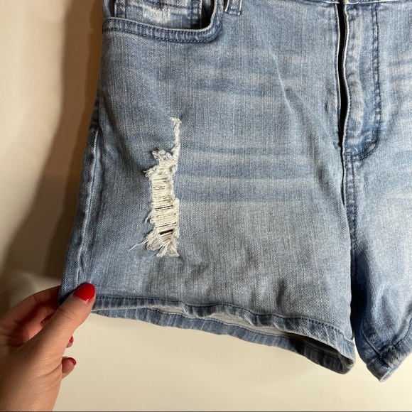 Harper Heritage Jean shorts Size 30 Denim High Waist Destructed - Picture 2 of 7